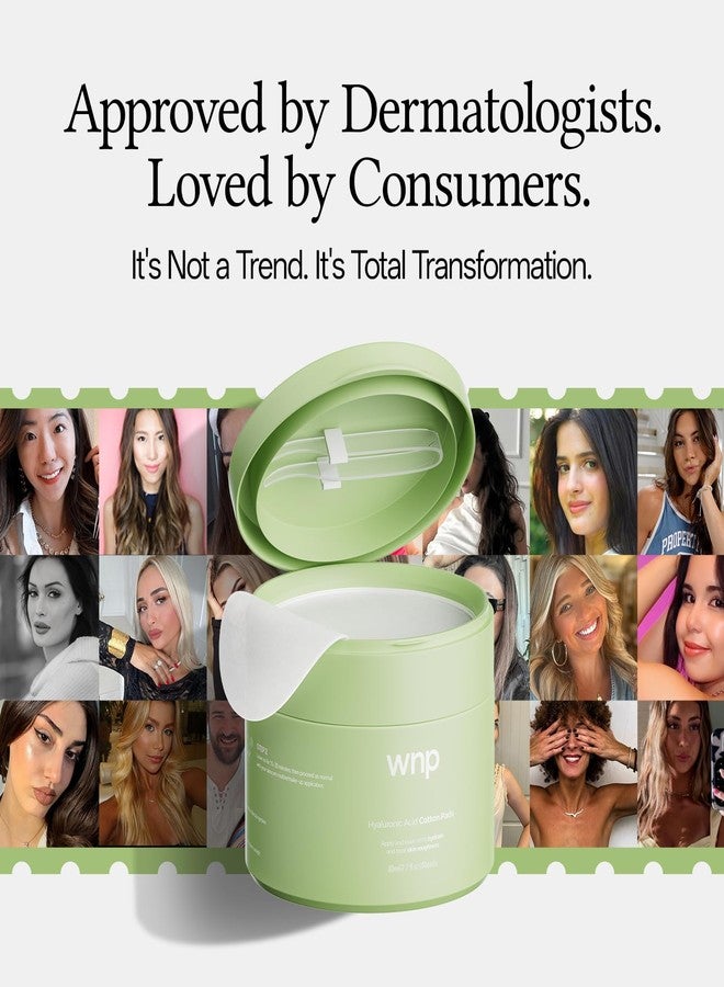 WNP Hyaluronic Acid Exfoliating Wet Pads with Salicylic Acid & Vitamins - Acne, Blackheads, Pores & Dark Spot Treatment - Resurfacing Facial Toner Pads for Radiant Skin - 80pcs - Image 5